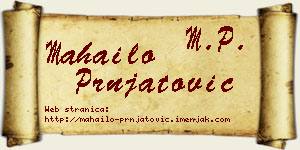Mahailo Prnjatović vizit kartica